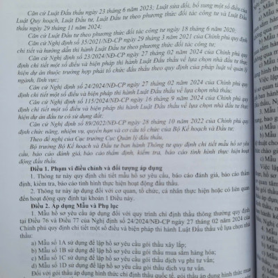 Sách Luật Đấu Thầu sửa đổi, bổ sung và Văn Bản Hướng Dẫn Thi Hành - V2535D
