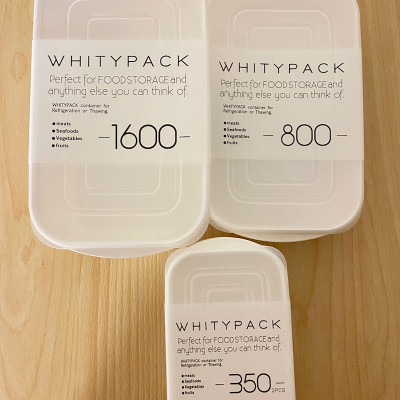 Hộp nhựa nắp mềm Whity Pack 1600ml dùng được trong lò vi sóng - nội địa Nhật Bản