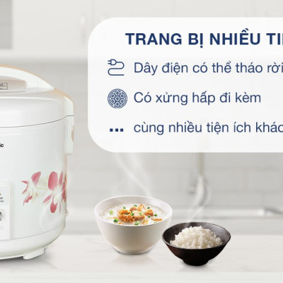 Nồi cơm nắp gài Panasonic 1.8 lít SR-MVN18FRAX - Hàng chính hãng