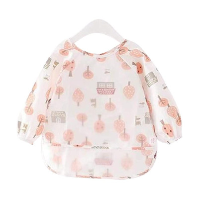 Yếm máng dài tay Cotton chống thấm nước cho bé tập ăn, tập vẽ Mastela