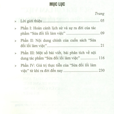 Sửa Đổi Lối Làm Việc Trong Công Cuộc Đổi Mới Hôm Nay