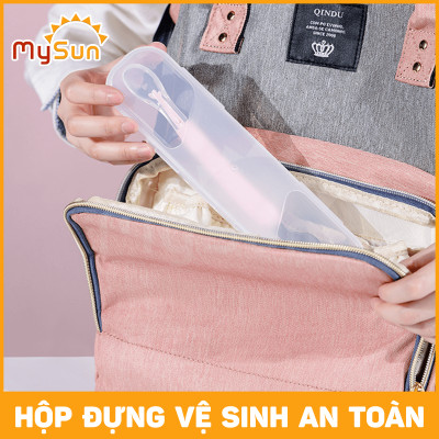 Thìa muỗng Silicone ăn dặm Silicon cho bé inox nạo trái cây hoa quả MySun