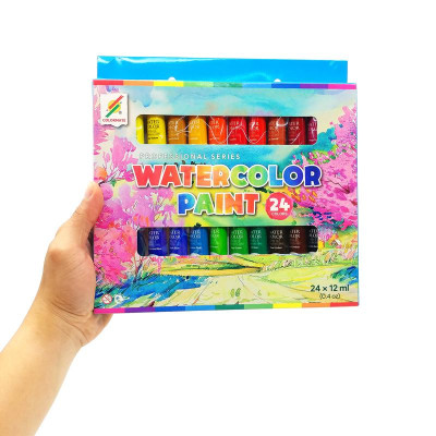 Hộp 24 Tuýp Màu Vẽ Nước 12 ml - Colormate 113233