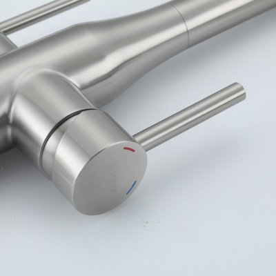 VÒI BẾP CAO CẤP 3 ĐƯỜNG NƯỚC TÍCH HỢP RO NHẬP KHẨU NGA GAPPO G4399-75 CẦN MỀM ĐẦU CHỤM LOE MÀU INOX - HÀNG CHÍNH HÃNG