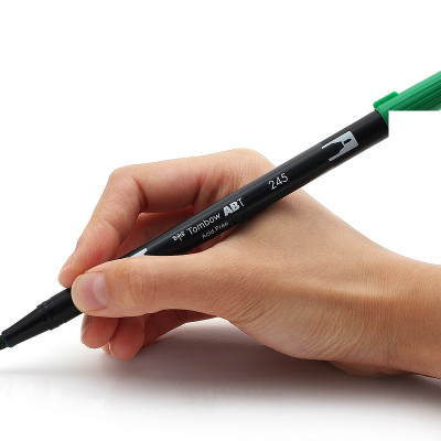 Bút lông cọ hai đầu Tombow ABT Dual Brush Pen - Brush/ Bullet - Chinese Red (856)