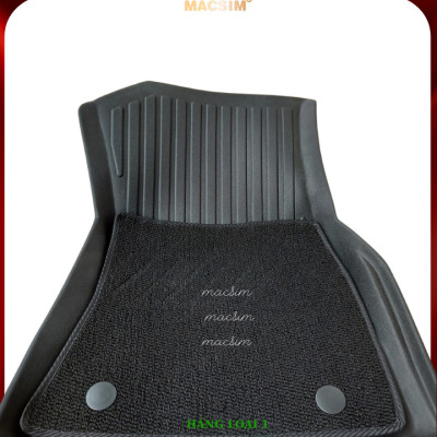 Thảm lót sàn ô tô 2 lớp cao cấp dành cho xe BMW X5 2018 - nay (sd) nhãn hiệu Macsim chất liệu TPE màu đen