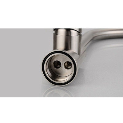 Vòi rửa bát nóng lạnh inox 304 rút dây 01 