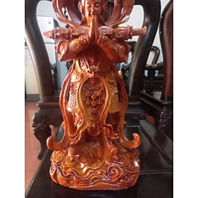 Tượng hộ pháp bằng gỗ hương đá cực đep kt cao 47×20×14cm  