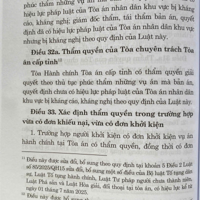 Luật Tố Tụng Hành Chính ( Sửa Đổi, Bổ Sung 2025)