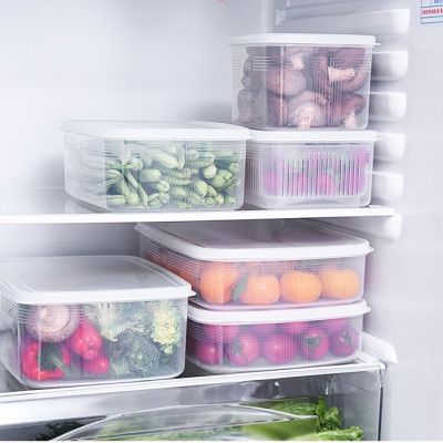 Combo 02 hộp nhựa cao cấp bảo quản thực phẩm Nakaya hình chữ nhật - Nội địa Nhật Bản