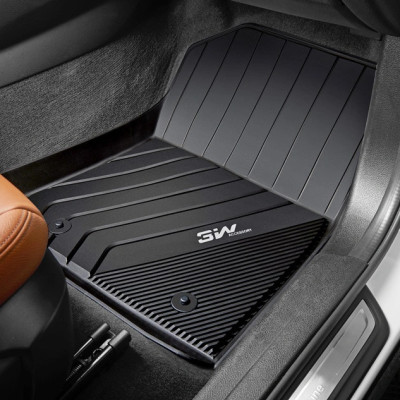 Thảm lót sàn xe ô tô BMW X7 2018- đến nay nhãn hiệu Macsim 3W - chất liệu nhựa TPE đúc khuôn cao cấp - màu đen