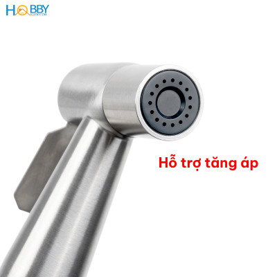 Bộ vòi xịt vệ sinh rửa toilet inox 304 tăng áp Hobby home decor VSR1