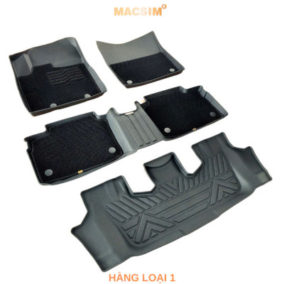 Thảm lót sàn ô tô 2 lớp cao cấp dành cho xe Toyota Veloz / Avanza 2022+ (sd) nhãn hiệu Macsim chất liệu TPE màu đen