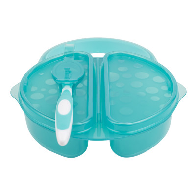 [ TF010 ] Khay ăn dăm 02 ngăn, kèm theo thìa - Dr.Brown