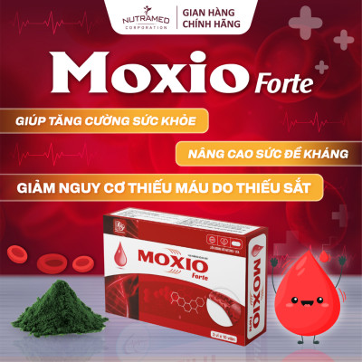 Viên uống Moxio Forte hỗ trợ bổ máu, tăng cường sức đề kháng, ngăn ngừa nám da (30 viên) - Nutramed
