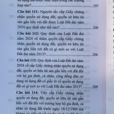 200 câu hỏi và trả lời về Luật Đất đai năm 2024
