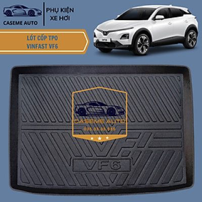 [VINFAST VF6] Lót Cốp Nhựa Xe VINFAST VF6, Bản Xăng, Khay Lót Cốp Nhựa Chống Nước, Nhựa Dẻo TPO Bền Bỉ - Hàng Nhập Khẩu
