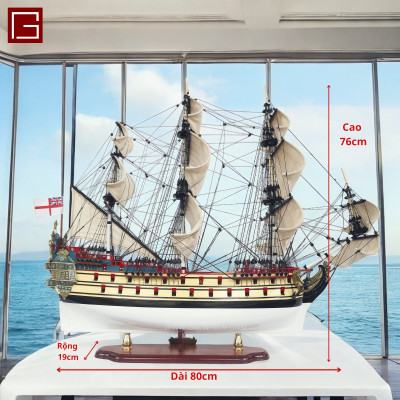 Mô Hình Thuyền Gỗ Phong Thủy LA LICORNE / UNICORN  Gia Nhiên, Thuyền Buồm Gỗ chất liệu gỗ tràm chuẩn xuất khẩu