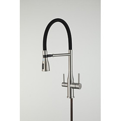 VÒI BẾP CAO CẤP 3 ĐƯỜNG NƯỚC TÍCH HỢP RO NHẬP KHẨU NGA GAPPO G4399-75 CẦN MỀM ĐẦU CHỤM LOE MÀU INOX - HÀNG CHÍNH HÃNG