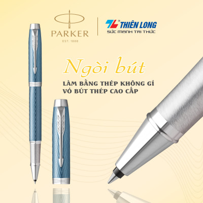 Bút lông bi cao cấp Parker IM PRM X-BGrey CT TB-2143466 - Thép không gỉ