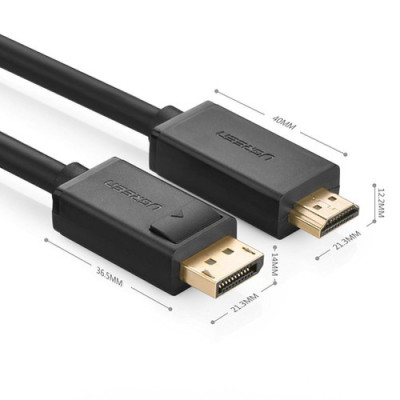 Dây Cáp Chuyển Đổi HDMI To VGA Hỗ Trợ Nguồn Ugreen 30449 (1.5m) - Hàng Chính Hãng