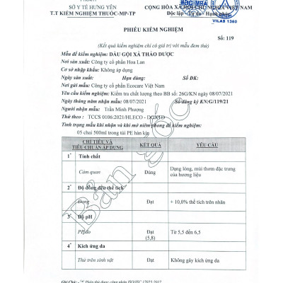 Dầu gội thảo dược sạch gàu, giảm xơ rối ECOCARE PREMIUM 300ml đạt chuẩn CGMP, dầu gội xả thiên nhiên 