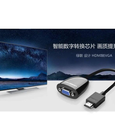 Ugreen UG40253MM105TK Màu Đen Bộ chuyển HDMI sang VGA - HÀNG CHÍNH HÃNG