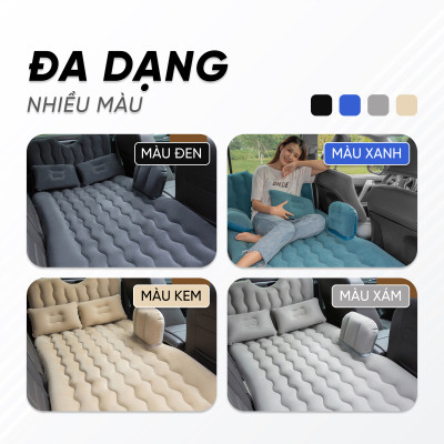 Giường Nệm Đệm Hơi Ô Tô Cao Cấp PHIÊN BẢN MỚI dùng cho Xe Hơi 4 đến 7 chỗ (bán tải, sedan, SUV, ...)