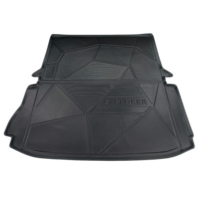 Thảm lót cốp xe ô tô Ford Explorer qd 2011-2019 nhãn hiệu Macsim chất liệu TPV cao cấp màu đen