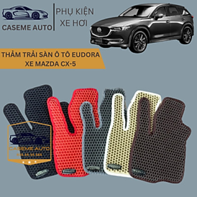 [MAZDA CX-5] Thảm Trải Sàn, Lót Sàn Ô Tô Cao Su Eudora CloudFoam Thiết Kế Theo Xe Dành Cho Xe MAZDA CX-5, Chống Nước, Không Mùi, Ngăn Bụi Bẩn, Dễ Vệ Sinh - Hàng Chính Hãng