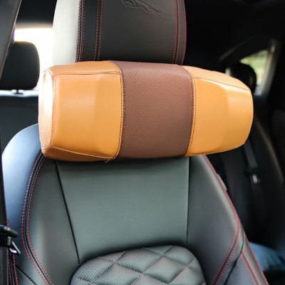 Gối tựa đầu ô tô cao cấp nhãn hiệu Macsim CHP03B màu đen, nâu, be (không gồm giá cài điện thoại)