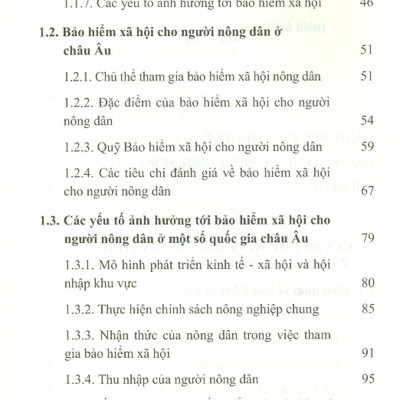 Bảo Hiểm Xã Hội Cho Người Nông Dân Ở Một Số Nước Châu Âu - Lý Luận Và Thực Tiễn