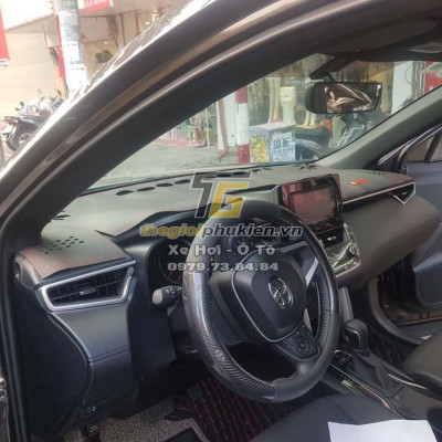 Thảm da Taplo Toyota Corolla Cross vân Carbon cao cấp