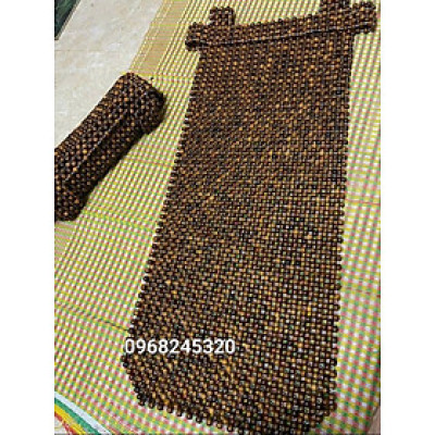 TẤM ĐỆM LÓT GHẾ ÔTÔ BẰNG CHUỖI HẠT GỖ BÁCH XANH THƠM NGỌT DỊU KT 104×45CM 
