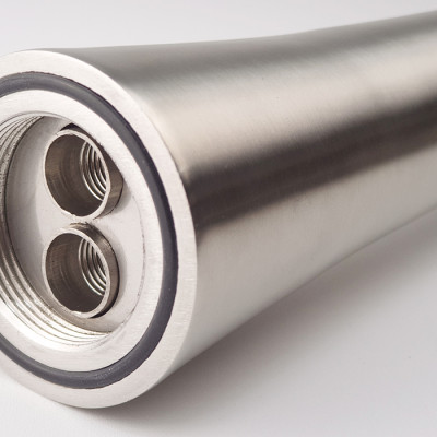 Vòi lavabo điếu nóng lạnh, Inox SUS 304 Eurolife EL-T023 (Trắng vàng )