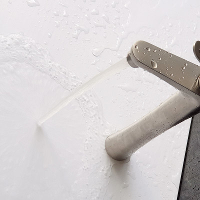 Vòi lavabo điếu nóng lạnh, Inox SUS 304 Eurolife EL-T023 (Trắng vàng )