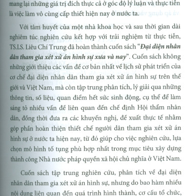 Đại Diện Nhân Dân Tham Gia Xét Xử Án Hình Sự Xưa Và Nay