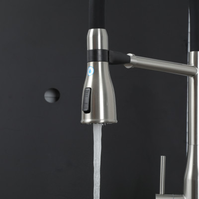 VÒI BẾP CAO CẤP 3 ĐƯỜNG NƯỚC TÍCH HỢP RO NHẬP KHẨU NGA GAPPO G4399-75 CẦN MỀM ĐẦU CHỤM LOE MÀU INOX - HÀNG CHÍNH HÃNG