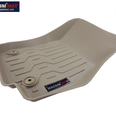 Thảm lót sàn xe ô tô Mazda 2 2016-đến nay Nhãn hiệu Macsim chất liệu nhựa TPV cao cấp màu be