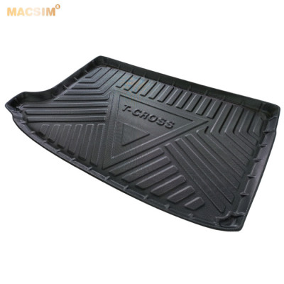 Thảm lót cốp xe ô tô Volkswagen T-Cross (Tcross) qd 2020 - nhãn hiệu Macsim chất liệu TPV cao cấp màu đen