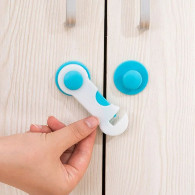 Bộ 4 Khoá Chặn Cửa Tủ , Tủ Lạnh Bảo Vệ An Toàn Cho Bé Milliken NL-3021 - Màu Ngẫu Nhiên
