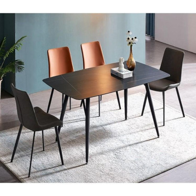 Bộ bàn ăn 4 ghế mặt đá ceramic Juno sofa