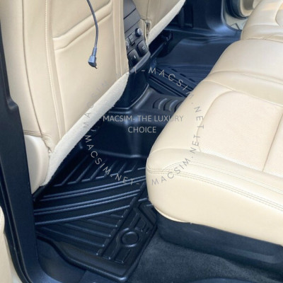Thảm lót sàn xe ô tô Ford Explorer 2011-2019 Nhãn hiệu Macsim chất liệu nhựa TPV cao cấp màu đen