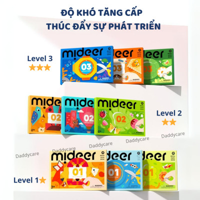 Giấy Màu Thủ Công Origami, Cắt dán 3 Cấp Độ, Đồ Chơi thủ công Cho Bé