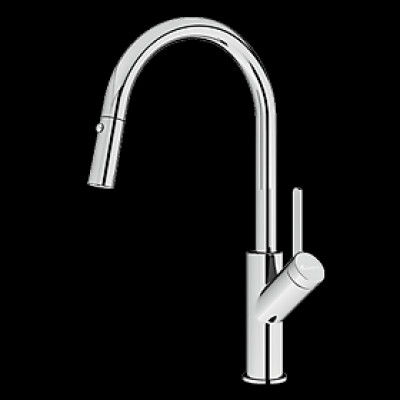 Vòi rửa bát dây rút Ponte Chrome - Hàng Chính Hãng