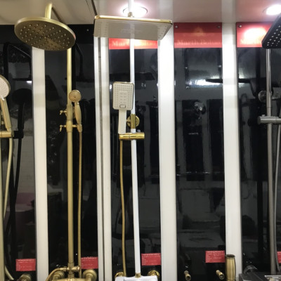 Sen cây tắm nóng lạnh trắng ánh vàng GS6607T, đẹp sang trọng quý phải, bền bỉ với thời gian