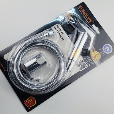 Bộ xịt vệ sinh 2 chế độ chảy, khóa thông minh Eurolife EL-X12-T ( Trắng)
