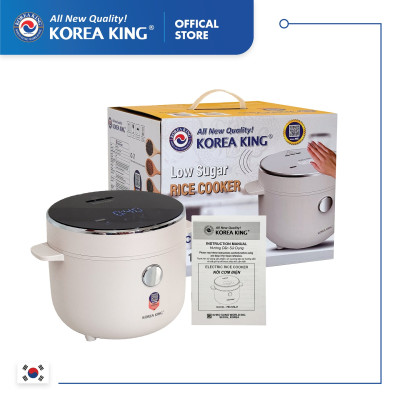 PRC-12SLJT_B Nồi cơm điện Korea King (có chức năng tách đường, dung tích 1.2L, công suất 400 W, mặt kính đen)-Hàng chính hãng