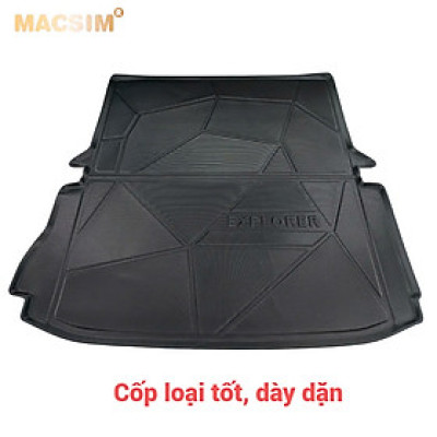Thảm lót cốp xe ô tô Ford Explorer qd 2011-2019 nhãn hiệu Macsim chất liệu TPV cao cấp màu đen