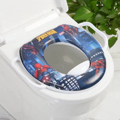 Bệt thu nhỏ bồn cầu có tay vịn cho bé - giao màu ngẫu nhiên